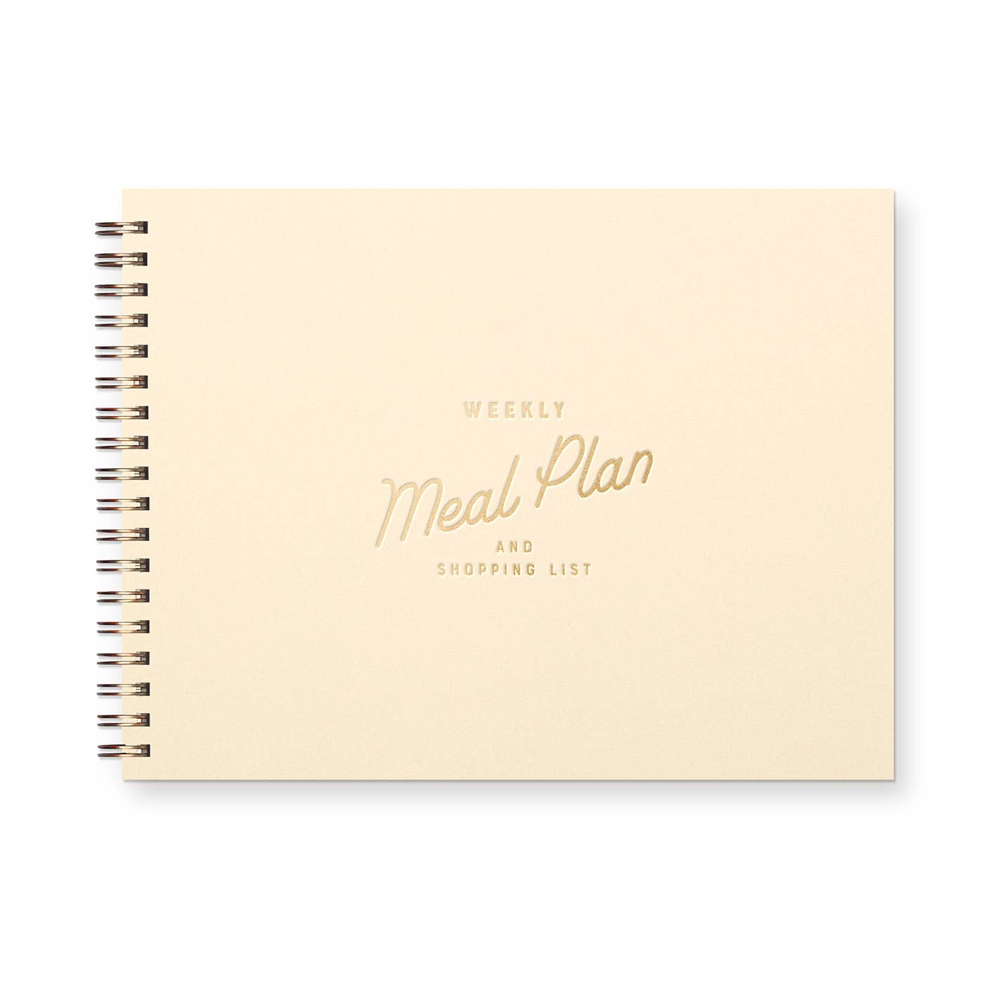 Retro Weekly Meal Planner: French Vanilla Cover | Gold Foil - Ruff House Print Shop: French Vanilla Cover | Gold Foil