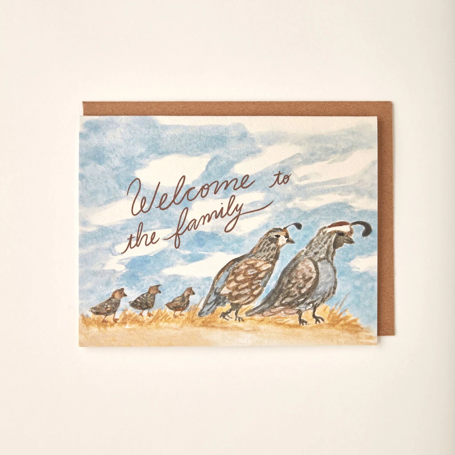 BABY QUAIL WELCOME GREETING CARD - LITTLE SALT WAGON