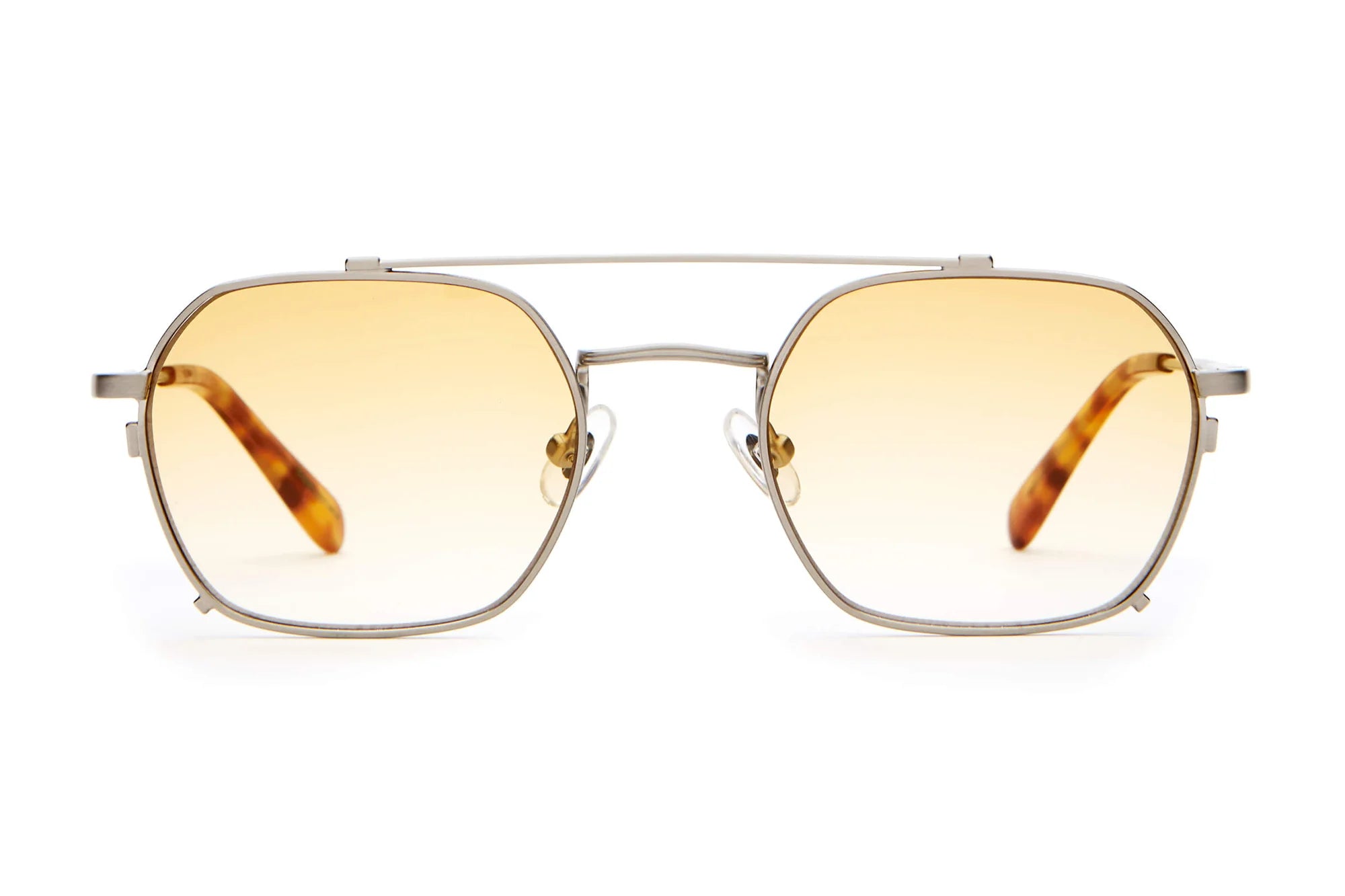 THE JAZZ SAFARI -Brushed Silver & Havana Tortoise Bio / Honey Gradient | CRAP EYEWEAR