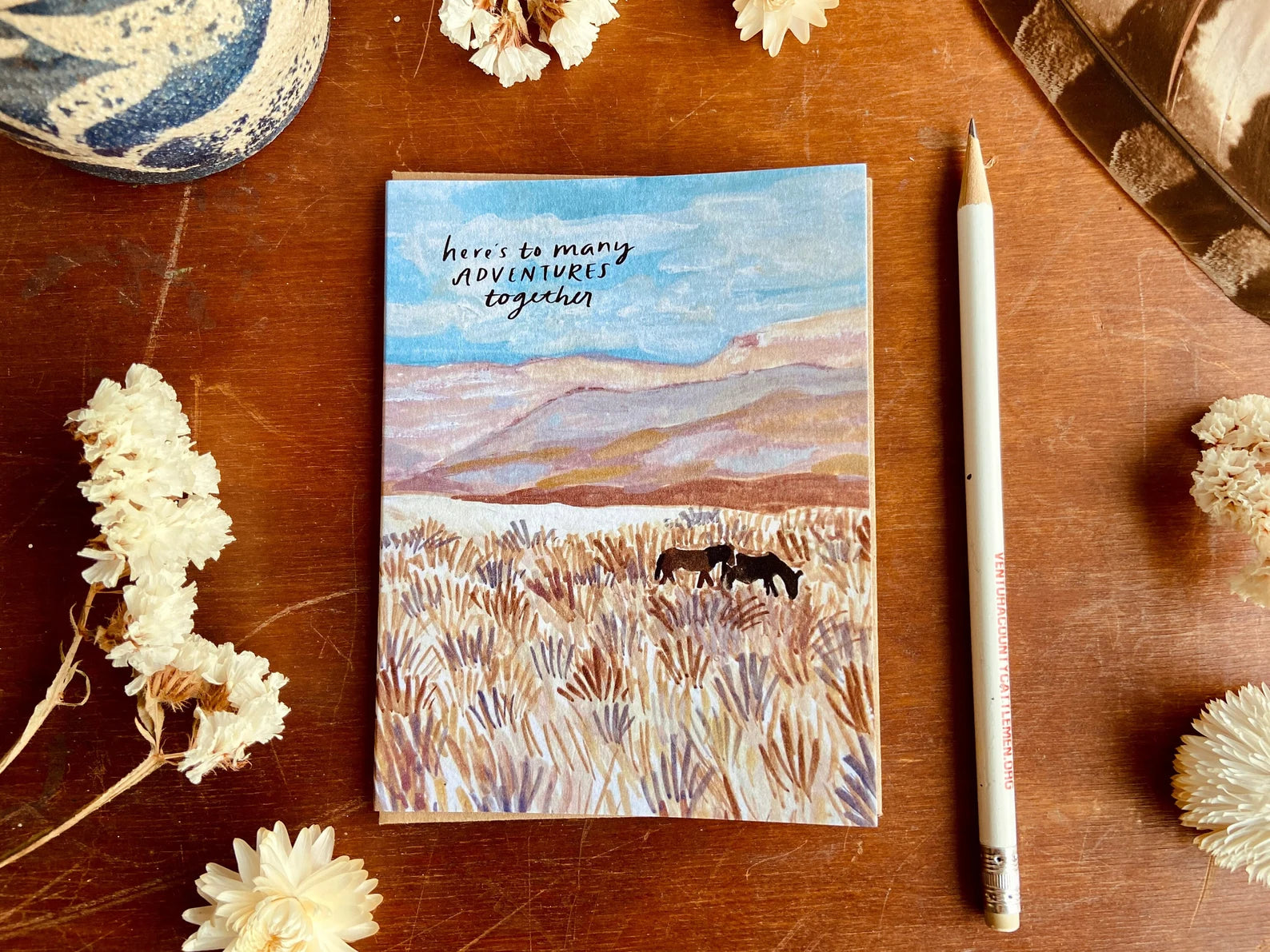 HERE'S TO MANY ADVENTURES GREETING CARD - LITTLE SALT WAGON