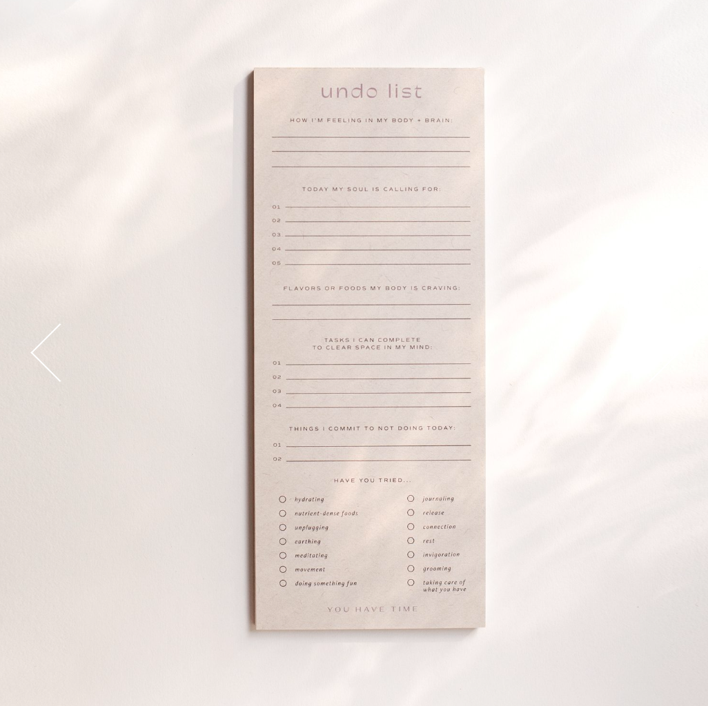 UNDO LIST - OF IT ALL