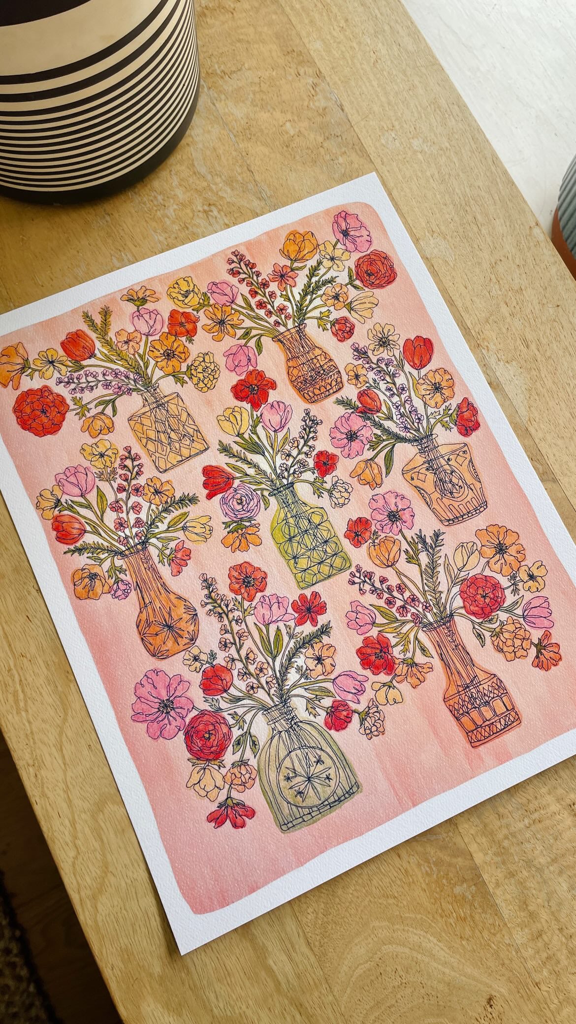 7 Vases Print | Kim Hoppe 11 x 14"