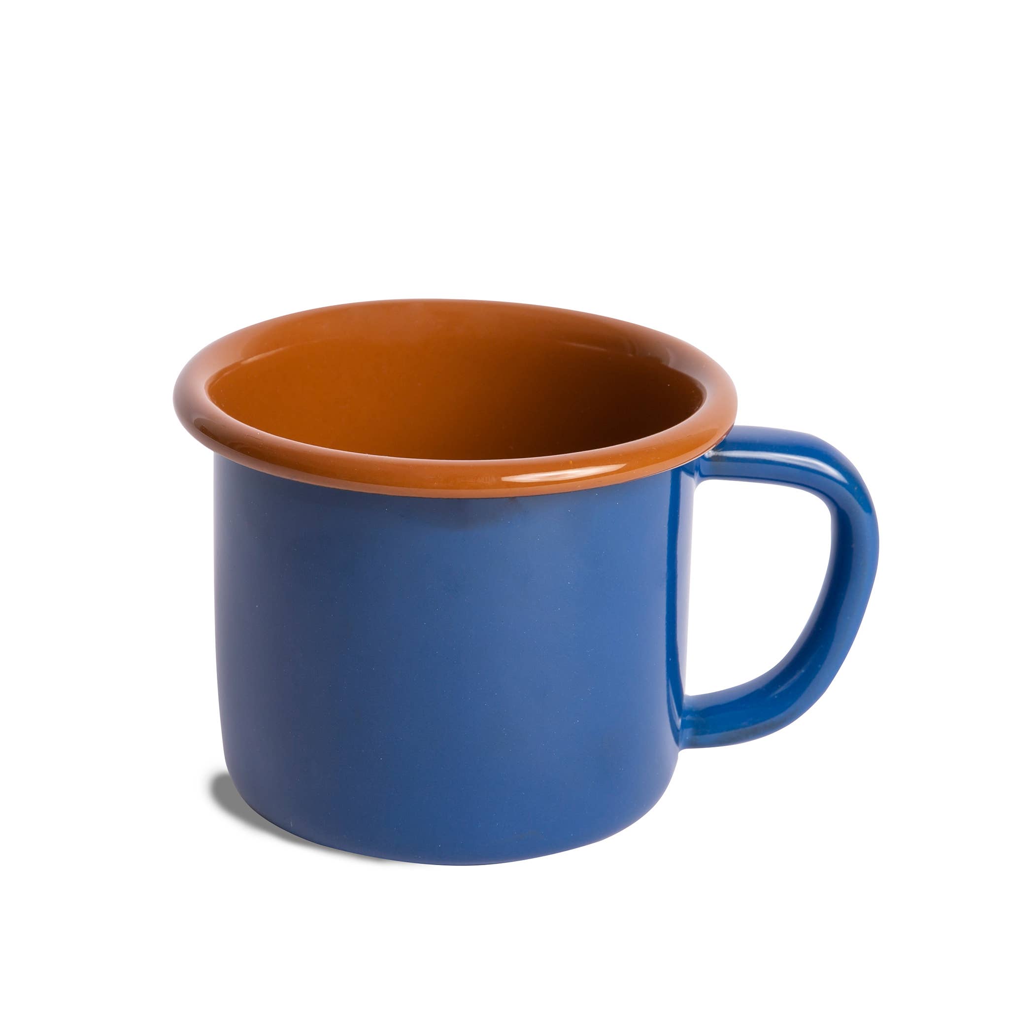 The Get Out x CCH Enamelware  12 oz Mug: Blue & Brown | Crow Canyon Home